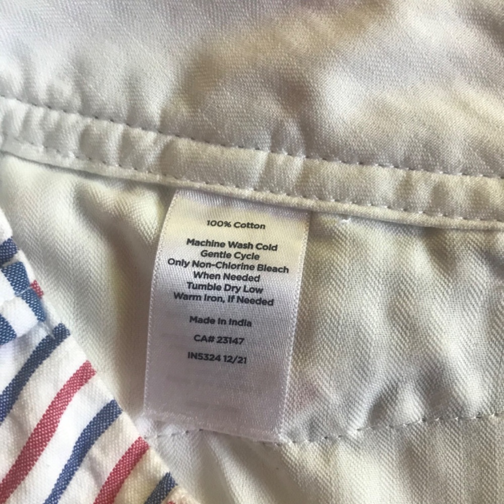 Talbots Perfect Shorts 12 Patchwork Seersucker Gi… - image 4